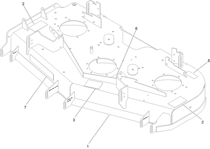 Deck Decal Assembly Diagram and Parts List for 74053TE 409854706-410169999 Toro Lawn Tractor