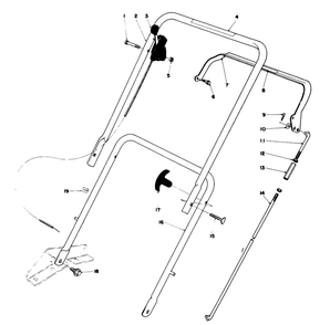 Handle Assembly-Model 16810 Diagram and Parts List for 16810 9000001 - 9999999 Toro Lawn Mower