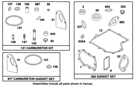 Engine Briggs & Stratton Model 28b707-0126-01 Diagram and Parts List for 70120 4900001 - 4999999 Toro Lawn Tractor