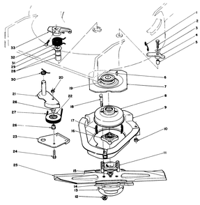 Blade Brake Clutch Assembly Diagram and Parts List for 22151 3900001 - 3900855 Toro Lawn Mower