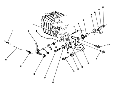 Governor Assembly (Engine Model No. 47pm1-2)(Serial No. 2000001-2005000) Diagram and Parts List for 20329 2000001 - 2999999 Toro Lawn Mower