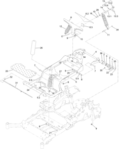 Subframe Assembly Diagram and Parts List for 75951 402100000-403319952 Toro Lawn Mower