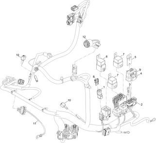 Wire Harness Assembly Diagram and Parts List for 74072 403226744-404399999 Toro Lawn Mower