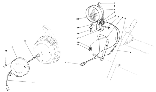 Light Kit No. 54-9822 (Optional) Diagram and Parts List for 38065 9000001 - 9999999 Toro Snow Blower