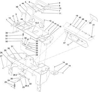 Control Panel Assembly Diagram and Parts List for 22323 400000000 - 401799999 Toro Lawn Tractor Accessories