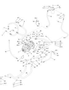 Tandem Pump Assembly Diagram and Parts List for 22531 400000000 - 405539999 Toro Lawn Tractor Accessories