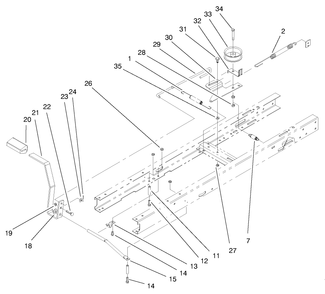 Clutch Assembly Diagram and Parts List for 71217 7900001 - 7999999 Toro Lawn Tractor