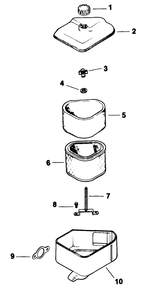 Air Intake Filtrations-Engine-Kohler Model Cv12.5t Spec. No. 1254 Diagram and Parts List for 30156 200001 - 299999 Toro Lawn Tractor Accessories