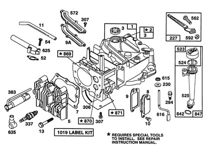 Engine Briggs & Stratton Model 124702-3115-01 Diagram and Parts List for 20213 2000001 - 2999999 Toro Lawn Mower