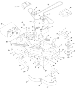 Part Location Diagram of 115-7461-01 Toro BAFFLE Assembly
