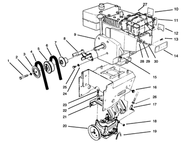 Engine Assembly Diagram and Parts List for 38555 69000001 - 69999999 Toro Snow Blower