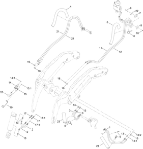 Loader Hydraulic Assembly Diagram and Parts List for 22328 408963400 - 409588175 Toro Lawn Tractor Accessories