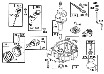 Engine Gts 150 77-9140 Diagram and Parts List for 22151 2000001 - 2999999 Toro Lawn Mower