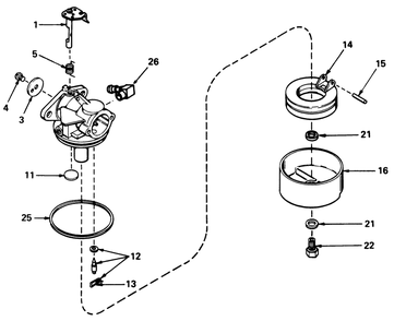 Carburetor No. 631784a Diagram and Parts List for 19477 7000001 - 7999999 Toro Lawn Mower