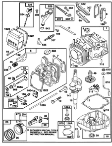 Engine Gts-150 Diagram and Parts List for 26631B 3900001 - 3999999 Toro Lawn Mower