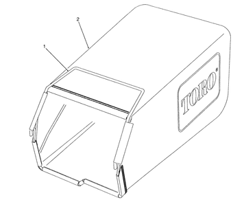Grass Bag Assembly Model 26620b Diagram and Parts List for 26620B 1000001 - 1999999 Toro Lawn Mower