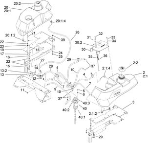 Part Location Diagram of 110-4169 Toro Lh Tank Assembly