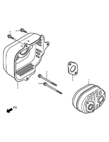 Muffler Assembly Diagram and Parts List for 2611 314000001 - 314000200 Toro Lawn Tractor Accessories