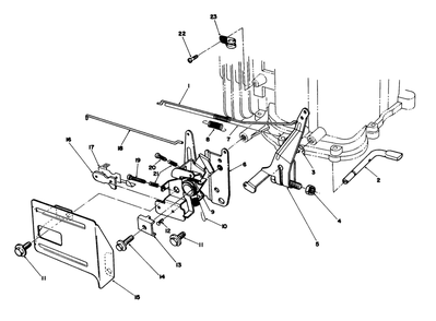Governor Assembly (Model No. Vmh7) Diagram and Parts List for 20624C 8000001 - 8999999 Toro Lawn Mower