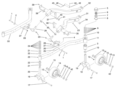 Part Location Diagram of 99-1257 Toro LIFT ARM Assembly - Left Hand