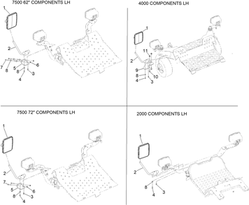 Single Side Mirror Assembly No. 134-8275 Diagram and Parts List for 134-8275  Toro Lawn Tractor