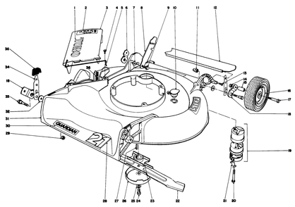 Part Location Diagram of 20-2800 Toro Deflector Cover Assembly
