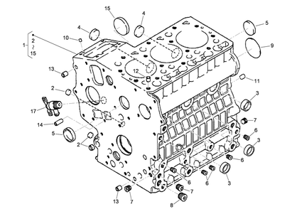 Crankcase Assembly Diagram and Parts List for 74264TE (310000001-310999999)(2010) Toro Lawn Mower
