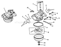 Kohler Carburetors Diagram and Parts List for R1-12K804 2000001-2999999 - 1992 Toro Lawn Tractor