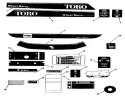 Decals Diagram and Parts List for R1-12K804 2000001-2999999 - 1992 Toro Lawn Tractor