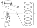 Kohler Piston And Rings Diagram and Parts List for R1-12K804 2000001-2999999 - 1992 Toro Lawn Tractor