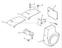 Kohler Baffles & Shrouds Diagram and Parts List for B1-16O802 1989 Toro Lawn Tractor