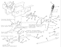 Manual Lift Linkage Diagram and Parts List for B1-16O802 1989 Toro Lawn Tractor
