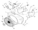 Onan Blower Housing And Governor Diagram and Parts List for B1-16O802 1989 Toro Lawn Tractor