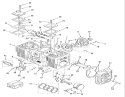 Onan Engine Cylinder Block Diagram and Parts List for B1-16O802 1989 Toro Lawn Tractor