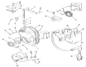 Onan Gearcase And Ignition Controls Diagram and Parts List for B1-16O802 1989 Toro Lawn Tractor