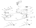 Onan Throttle Choke And Fuel Control Diagram and Parts List for B1-16O802 1989 Toro Lawn Tractor