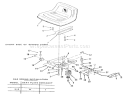 Seat Diagram and Parts List for B1-16O802 1989 Toro Lawn Tractor