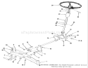 Front Axle And Steering Diagram and Parts List for R1-16O802 1990 Toro Lawn Tractor