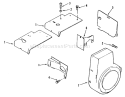 Kohler Baffles & Shrouds Diagram and Parts List for R1-16O802 1990 Toro Lawn Tractor