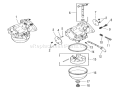 Kohler Carburetors Diagram and Parts List for R1-16O802 1990 Toro Lawn Tractor