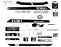 Decals Diagram and Parts List for R1-16O802 1990 Toro Lawn Tractor