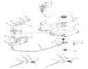 Toro Power Plus Fuel Tank And Controls Diagram and Parts List for R1-16O802 1990 Toro Lawn Tractor