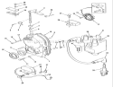 Toro Power Plus Gearcase And Ignition Controls Diagram and Parts List for R1-16O802 1990 Toro Lawn Tractor