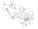 Toro Power Plus Oil Base Fill Tube And Bracket Diagram and Parts List for R1-16O802 1990 Toro Lawn Tractor
