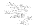 Clutch, Brake And Speed Control Linkage Diagram and Parts List for R1-16O804 2000001-2999999 - 1992 Toro Lawn Tractor