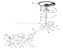 Front Axle And Steering Diagram and Parts List for R1-18OE01 1990 Toro Lawn Tractor
