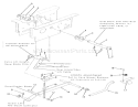 Hydraulic Lift Linkage Diagram and Parts List for R1-18OE01 1990 Toro Lawn Tractor