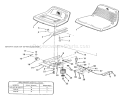Seat Diagram and Parts List for R1-18OE01 1990 Toro Lawn Tractor