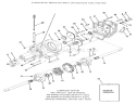 Transaxle Diagram and Parts List for R1-18OE01 1990 Toro Lawn Tractor