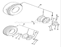 Wheels And Tires Diagram and Parts List for R1-18OE01 1990 Toro Lawn Tractor